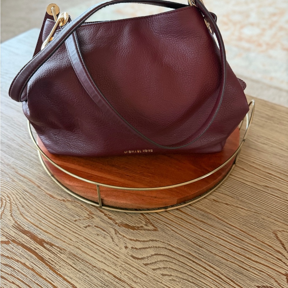 Michael Kors Raven Leather Shoulder Bag